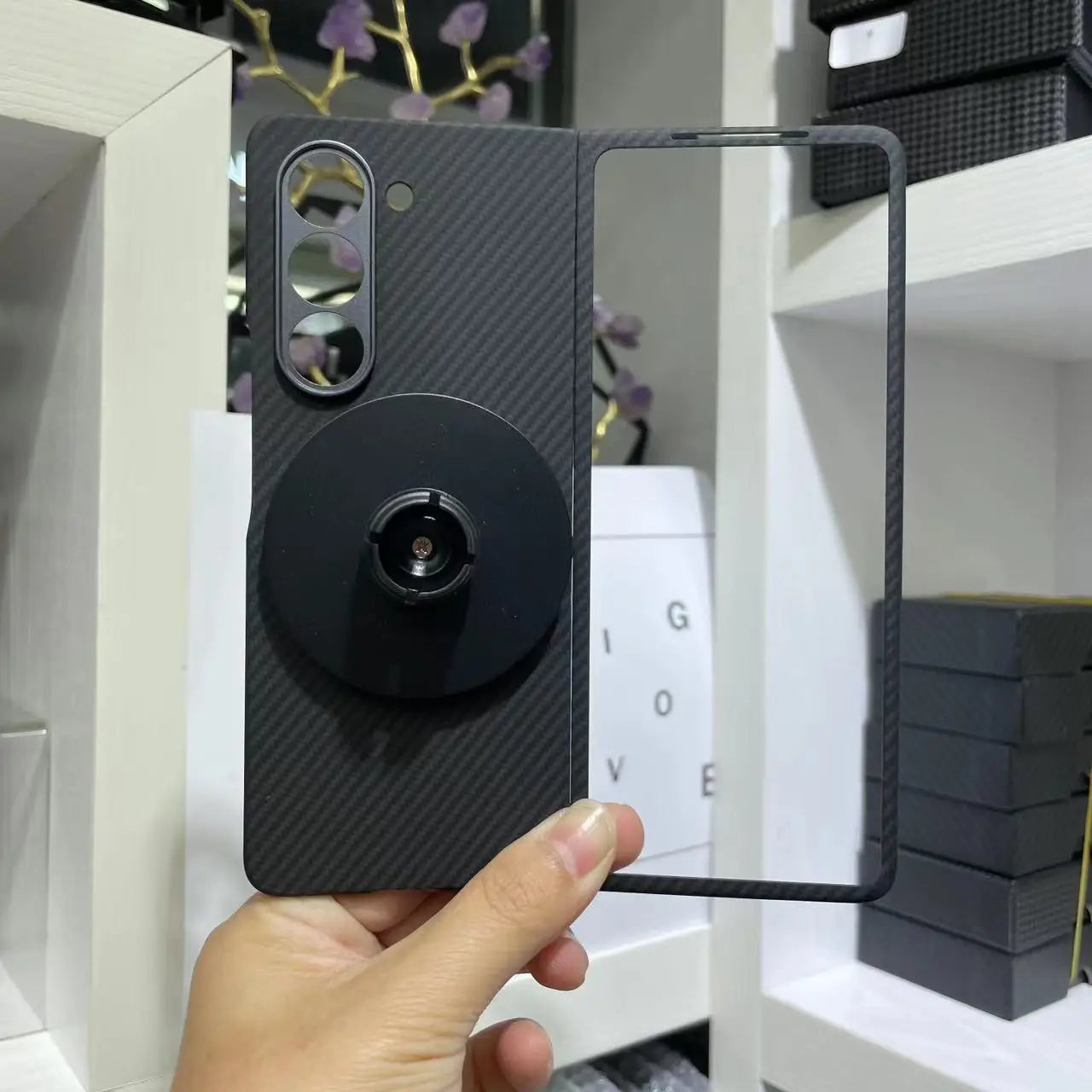 YTF Carbon Fiber Case For Samsung Galaxy Z Fold 5 - Premium Mobile Phone Cases from YTF-Carbon - Just $50! Shop now at Dressmycell.com YTF Carbon Fiber Case For Samsung Galaxy Z Fold 5 - Premium Mobile Phone Cases from YTF-Carbon - Just $50! Shop now at Dressmycell.com